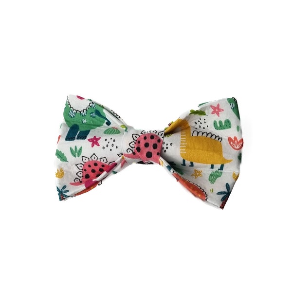 Bow Tie & Bows For Dogs and Cats  - " Dinosaurs " - Nerdy / Funny / Birthday Dog and Cat Bow Tie - Easy to Attach to Any Collar