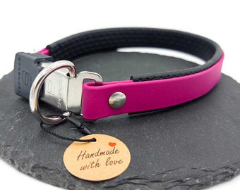 Gevoerde Biothane®-halsband met Sprenger ClicLock – waterdicht | 19 mm | Hondenhalsband verkrijgbaar in diverse kleuren | Halsomtrek 30-44 cm