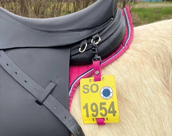 Houders voor motorrijbadges / identificatiebadgehouders voor motorrijders (paar) gemaakt van Biothane - verkrijgbaar in vele kleuren