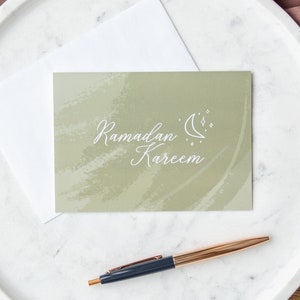 Ramadan Kareem Paquet de 10 cartes de vœux - Papeterie islamique - Design moderne - Cadeau musulman - Mois du Ramadan