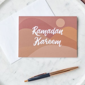 Ramadan Kareem Greeting Card With Gold Envelope Pack of 10 - Islamic Stationery - Ramadan Gift - Muslim - Card - Month of Ramadan