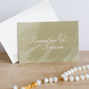 10 Cartes Postales Ramadan Kareem - Cartes Postales Islamiques - Design Lune Verte - Design Moderne - Papeterie Islamique - Cadeau