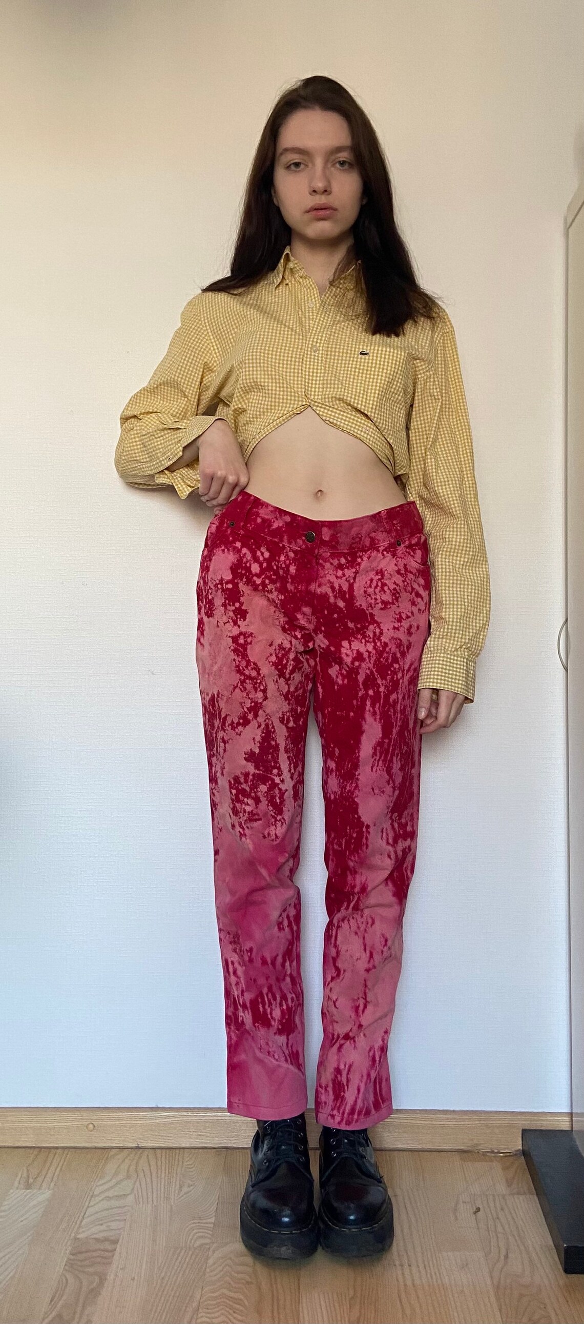 Handmade Bleached Jeans/ Custom/ Y2k style/ Pink clothes/ Etsy