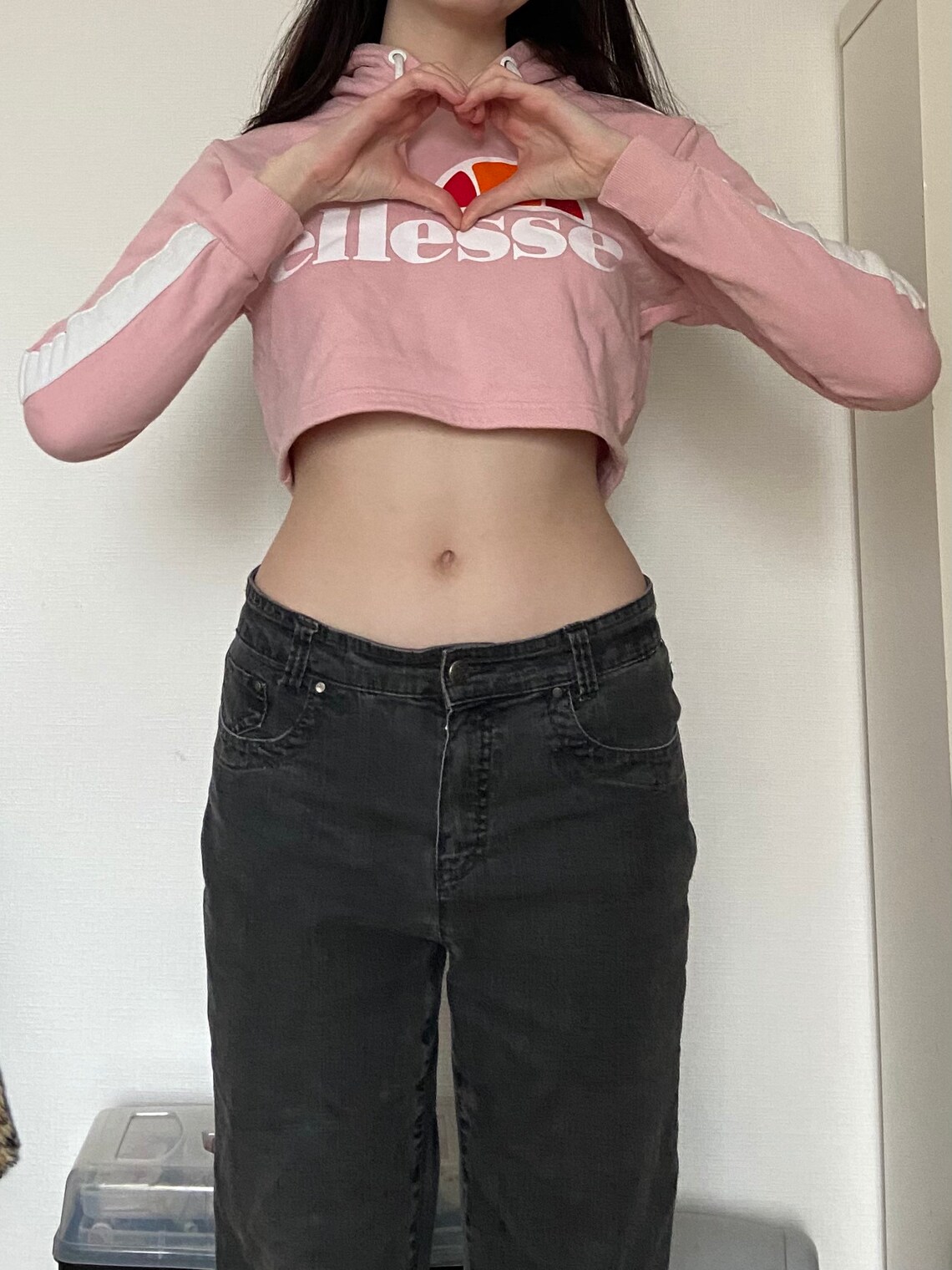 ellesse pink fluffy hoodie