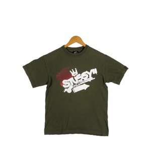 ステューシー シャツ ヴィンテージ 90年代 グリーン ボックス