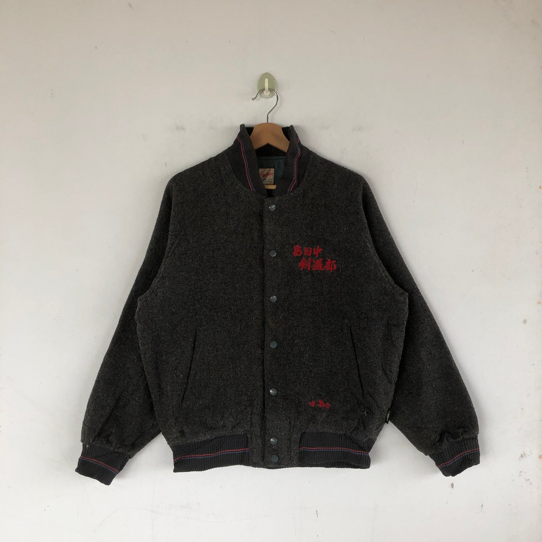 ジャケット・アウター 80s Rawlings wool varsity stadium jacket Vintage 80s Wool Varsity Jacket: Red Stadium Coat - Etsy