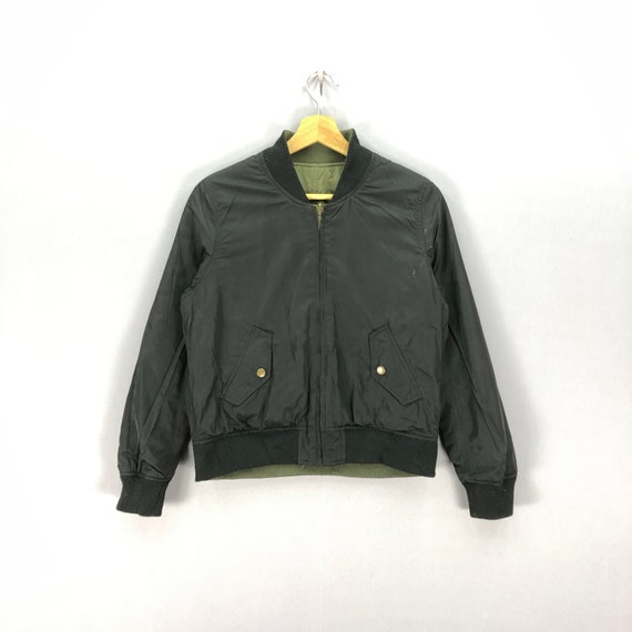 Vintage Ingni Zip-up Satin Bomber Reversible Jacket 90s