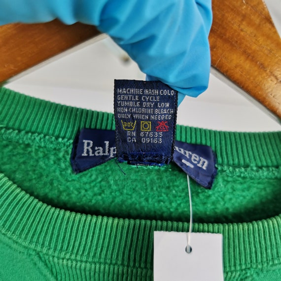 Vintage Polo Ralph Lauren Pullover Green Sweatshirt Large
