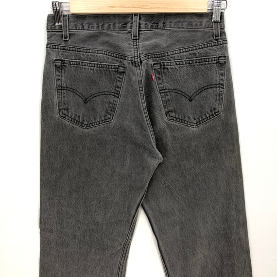 W31 Vintage Levis 501 Faded Black Jeans 90s Women… - image 4