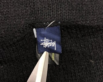 Vintage Stussy Wool Scarf Stussy Lambswool Ribbed Scarves Winter