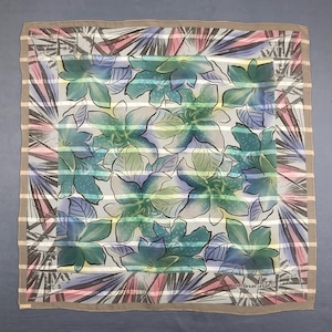 Vintage 90s Emanuel Ungaro Silk Scarf, Twill Silk Scarf, Vintage Silk Neck Scarf, Vintage Neck Accessories, Vintage Italian Silk Scarves