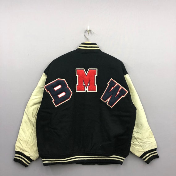 Vintage BMW Phinx Varsity Letterman Jacket 90s Bomber Wool