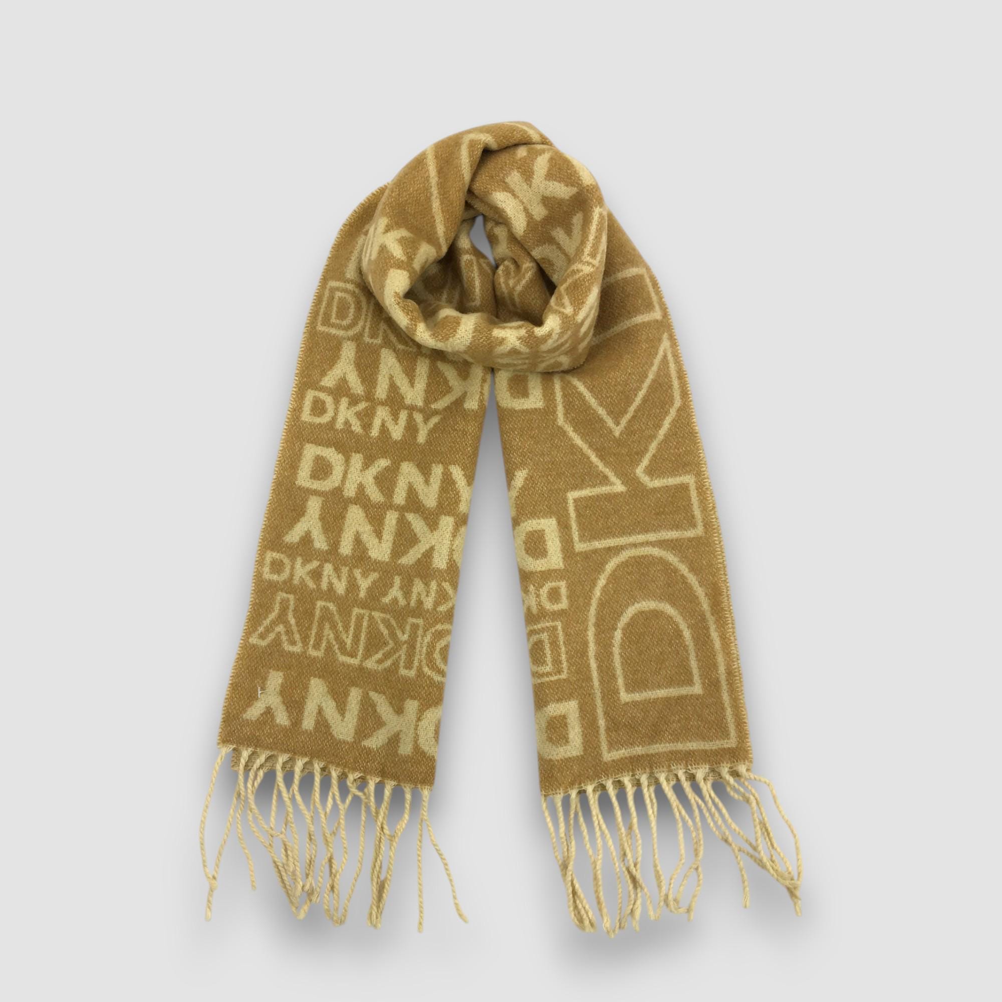 小物 DKNY wool leather muffler Vintage DKNY Wool Scarf Womens Winter Accessories Muffler DKNY