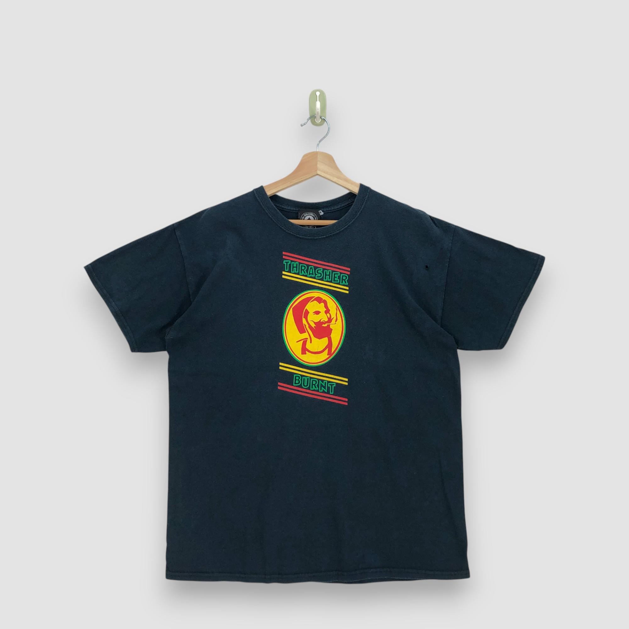 トップス 90s old THRASHER t shirt anvil vintage Vintage 90s Thrasher T-shirt Large Thrasher Burnt Skate Mag