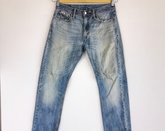 W31 Vintage Levi's 513 Rusty Jeans Y2K Damen High Rise Levis Hose Levis Stone Wash Ripped Verblasste Jeans Levis Girlfriend Jeans Größe 31x29