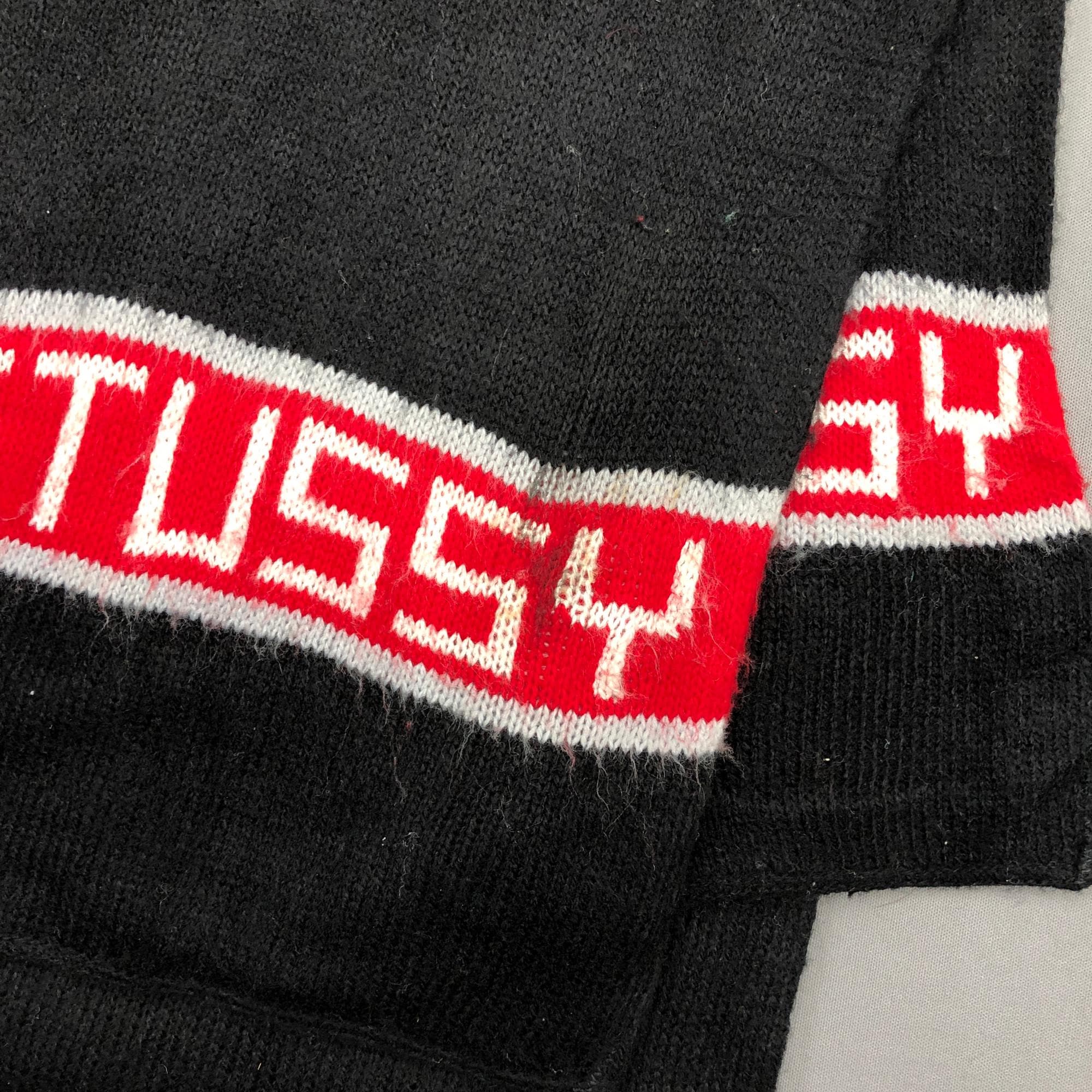 Vintage Stussy Wool Scarf Stussy Lambswool Ribbed Scarves Winter