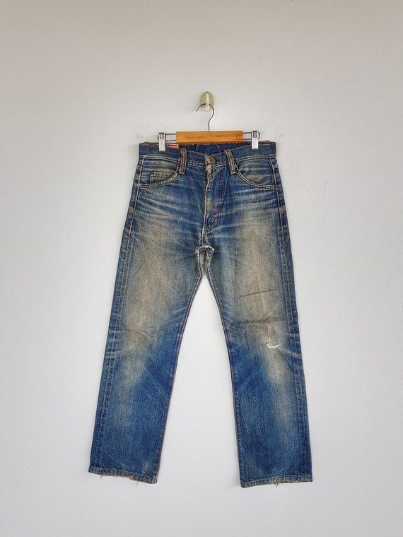 W27 Vintage Bobson Selvedge Rusty Jeans 70s Womens High W27 Vintage Bobson Selvedge Rusty Jeans 70s Womens High