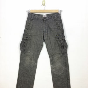 Pantalones cargo japoneses Oshkosh W32, estilo bondage, para mujer, con múltiples bolsillos, estilo militar, tácticos y de paracaídas, talla mediana, 32 x 31