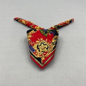 Vintage Celine Handkerchief, Celine Bandana, Celine Pocket Square, Celine Neck Scarf, Celine Scarf, Celine Monogram Neckerchief, Headband