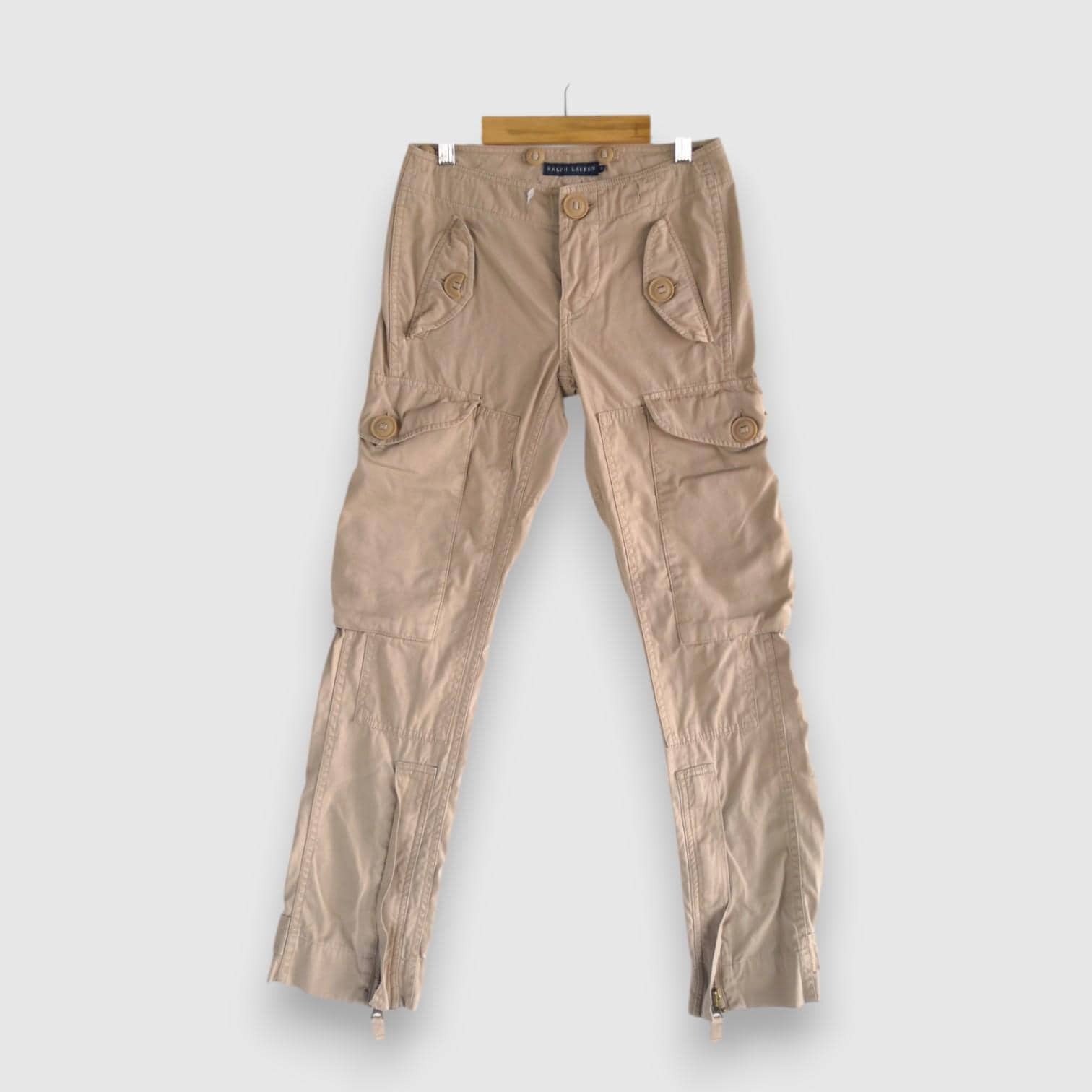 W26 Vintage Ralph Lauren Cargo Pants Multi Pocket Parachute
