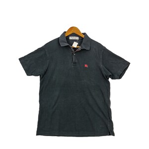 Vintage Burberry London Poloshirt Large 90er Jahre Burberry's Prorsum Casual Wear Shirt Burberrys England Polos Navy Gr. L Geschenk für Freund