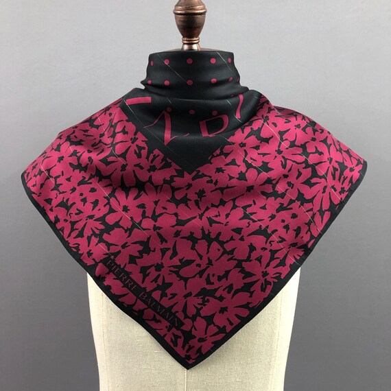 Carré Foulard Vintage PIERRE BALMAIN - Multicouleur, Polyester, Occasion Très Bon état
