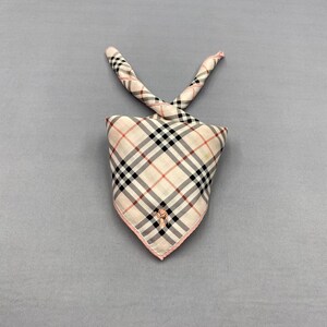 Vintage Burberry Handkerchief Burberrys Bandana Burberrys Neckerchief Accessories Pocketsquare Neck Scarf Authentic Luxury Headband Scarves