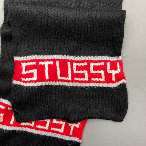 Vintage Stussy Wool Scarf Stussy Lambswool Ribbed Scarves Winter