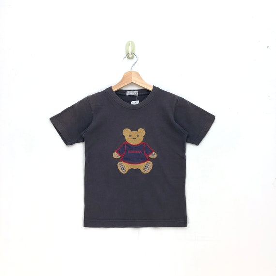 Vintage 90s Burberry London Bear Embroidery T shi… - image 4