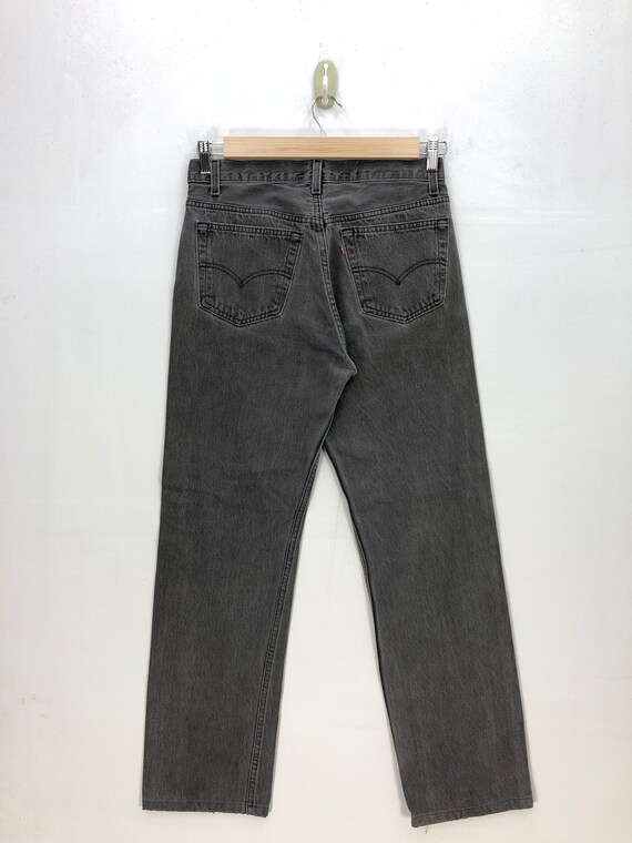 W31 Vintage Levis 501 Faded Black Jeans 90s Women… - image 2