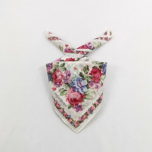 Vintage YSL Yves Saint Laurent Handkerchief Bandana Luxury Accessories Pocket Square Babushka Wrap Scarf Scarves Neck Scarf