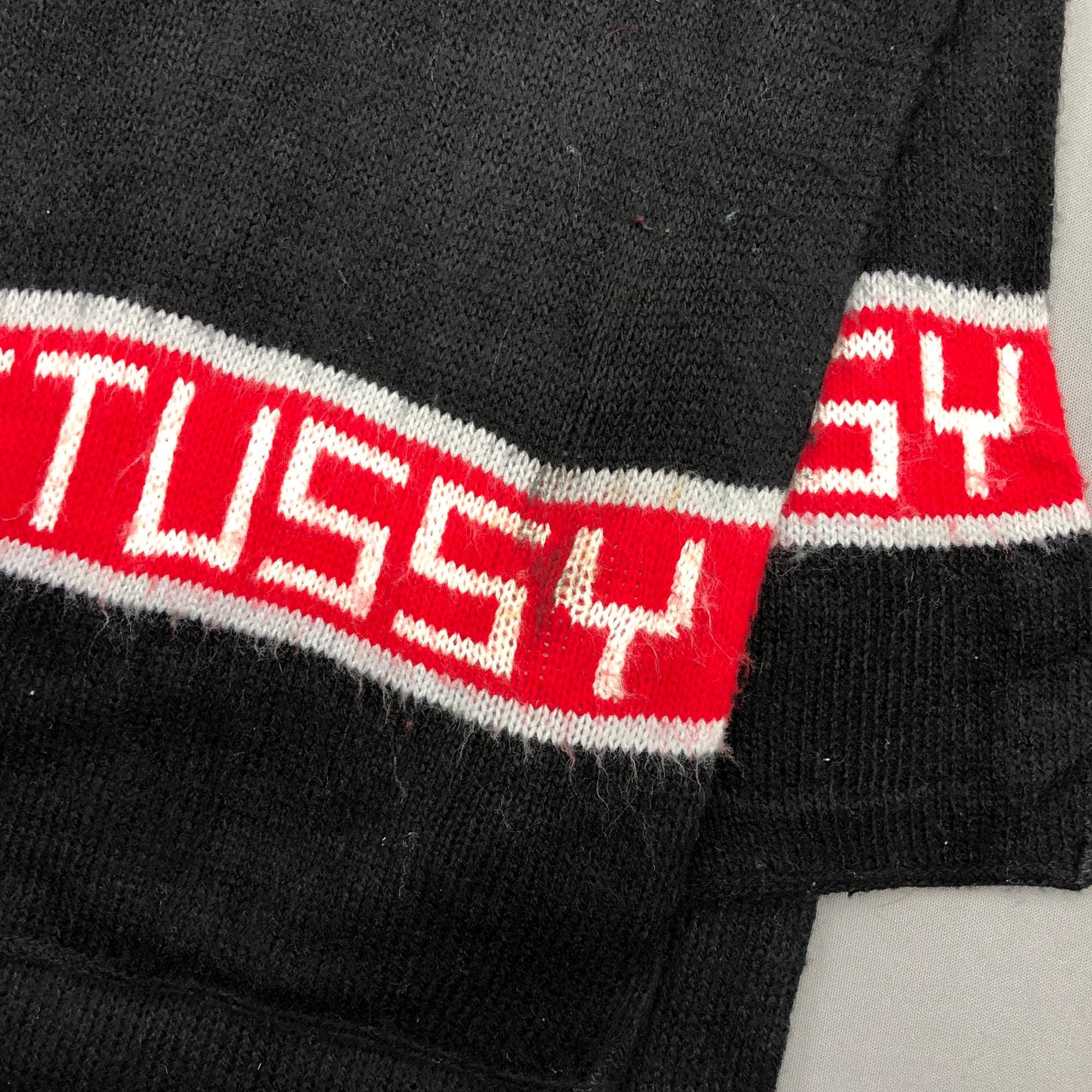 Vintage Stussy Wool Scarf Stussy Lambswool Ribbed Scarves Winter