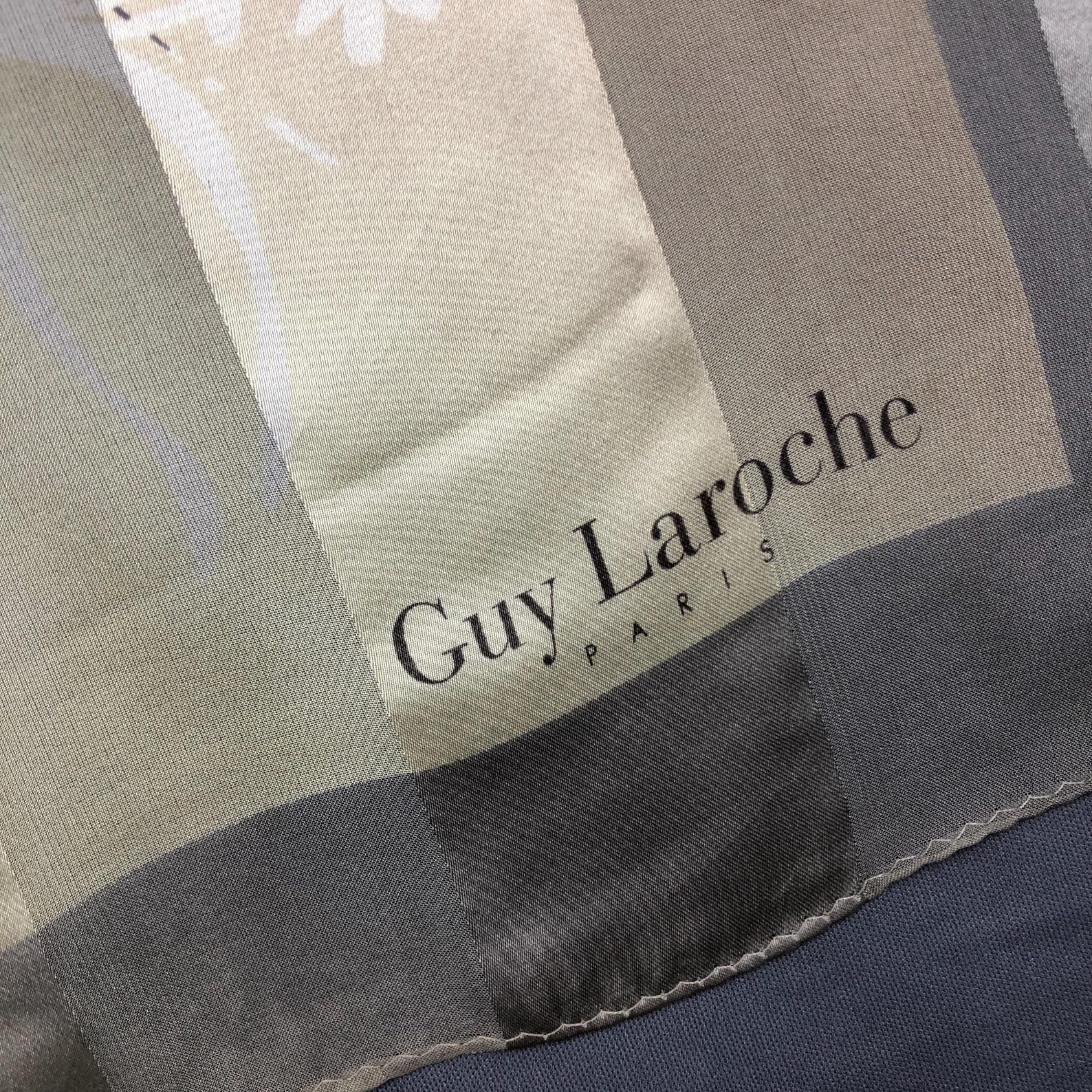 Vintage GUY LAROCHE TARTAN Plaids Checks Muffler Scarf Shawl Fringes