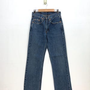 W26 Vintage Levis 501 Distressed Jeans 90s Levis Womens High Rise Pants Levi's Stone Wash Denim Classic Ripped Girlfriend Jeans Size 26x29