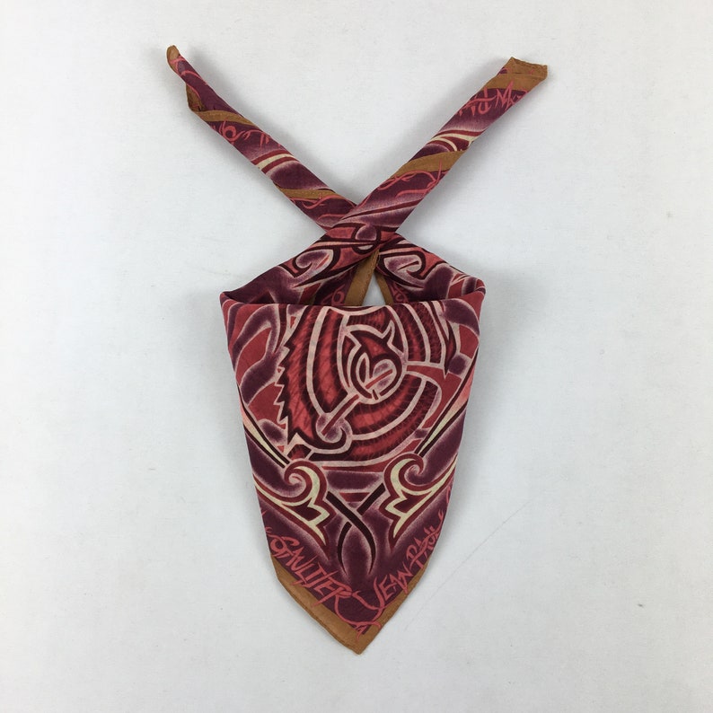 JEAN PAUL GAULTIER Handkerchief Authentic Hair Silk Bandana Luxury Pocket Square Accessories Face Mask Neckwear Summer Headband