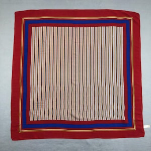 Vintage Streifen Motiv Luxus Seidenschal, Vintage Seide Hals Schal, Vintage 90er Jahre Twill Stola Seide Muffler, Classic Wraps Seidiger Schal Schals