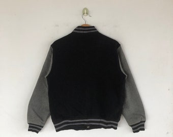 ジャケット・アウター 90s vintage short Black bomber jacket 1990s Black Leather Bomber Jacket Free Shipping - The