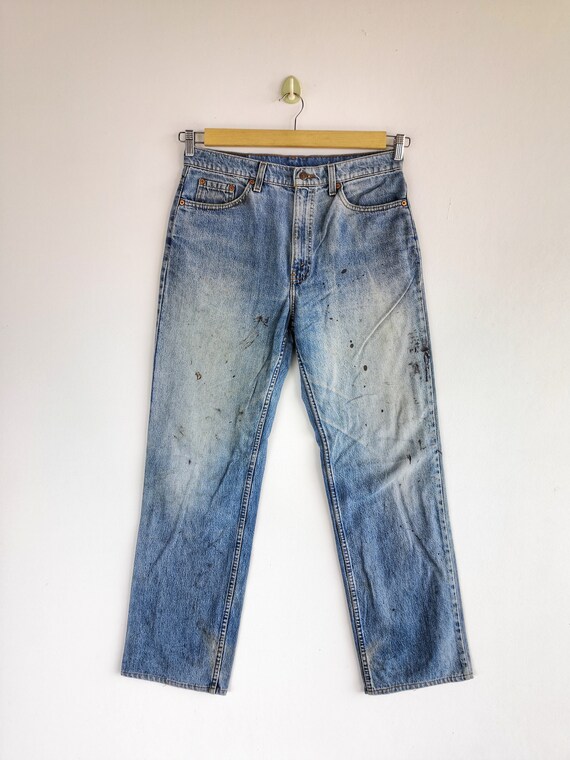 Vintage Levis 520 Jeans Paint Splatter 