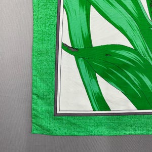 Vintage Jim Thompson sidenhalsduk, lilagröna blommönster twill silkeslena halsdukar, Cottagecore handrullad fåll halsduk accessoarer halsdukar bild 6