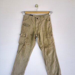 W29 Japanese Cargo Pants Bondage Pants Womens Cargo Trousers Multi Pocket Parachute Utility Military Streetwear Pants Small Size 29x29