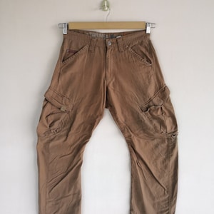 Pantalones cargo Xebec japoneses de talla 32 x 26, pantalones cargo casuales Y2k Harajuku, pantalones tácticos de fatiga con múltiples bolsillos, pantalones cyberpunk W32