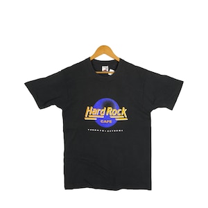 Vintage Hard Rock Cafe T-Shirt Medium 90s Hard Rock Cafe Toronto Skydome Tee Hard Rock Cafe Crewneck Shirt Black Color Size M