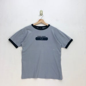 Vintage Fred Perry Ringer T Shirt 90s Fred Perry Sportswear Tees Small Mens Crewneck Fred Perry England Shirt Casual Menswear Tee Size S