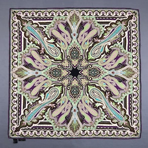 Vintage Silk Scarf, Vintage Silk Neck Scarf, Vintage 90s Twill Stole Silk Muffler, Vintage Classic Wraps Silky Shawl Scarves