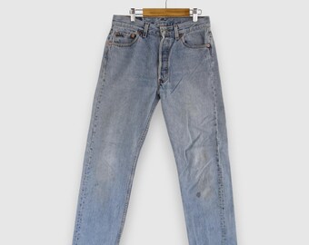 Size 29x31.5 Vintage Levi's 551ZXX Faded Blue Jeans Relaxed