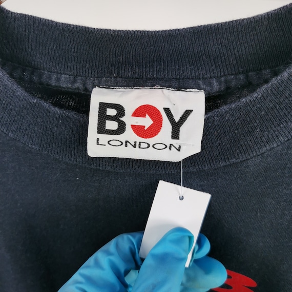 Vintage Boy London T-shirt 153 King Road London Shirt Medium Black 