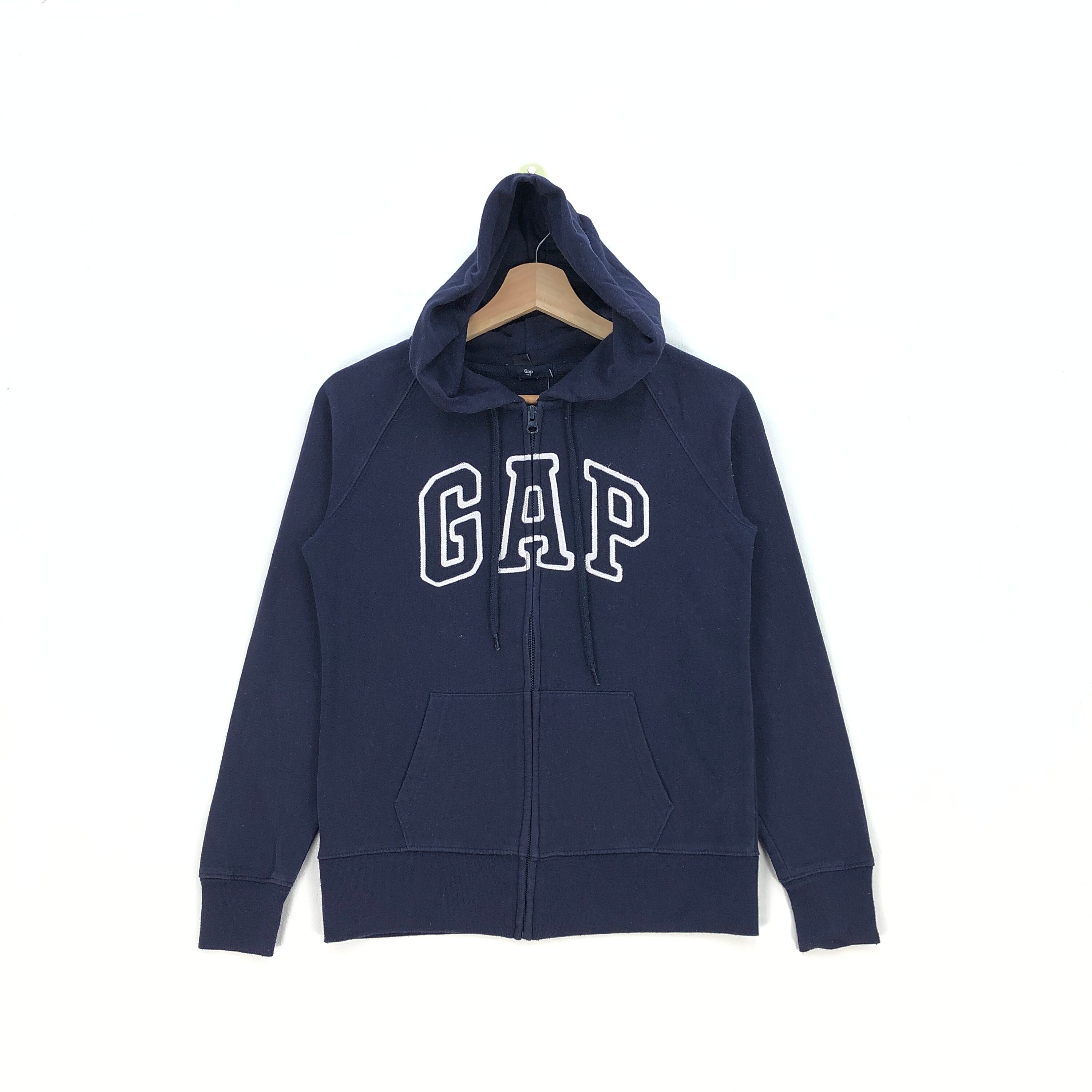 Rare!! Vintage 90s GAP Navy Color Hoodie Embroidered Big Rare!! Vintage 90s GAP Navy Color Hoodie Embroidered Big