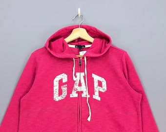 Vintage 90's Gap Pink Hoodie Sweatshirt Medium Gap