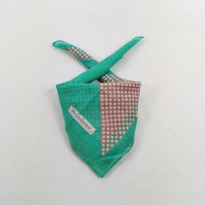 Vintage Yves Saint Laurent Handkerchief Multi Color Bandana Pocket Square YSL Neckerchief Headband Head Wrap Accessories Scarves Head Scarf