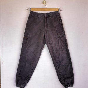 Pantalones cargo japoneses W30 Y2K para mujer, estilo cargo, multibolsillos, estilo militar, tácticos, talla 30x31